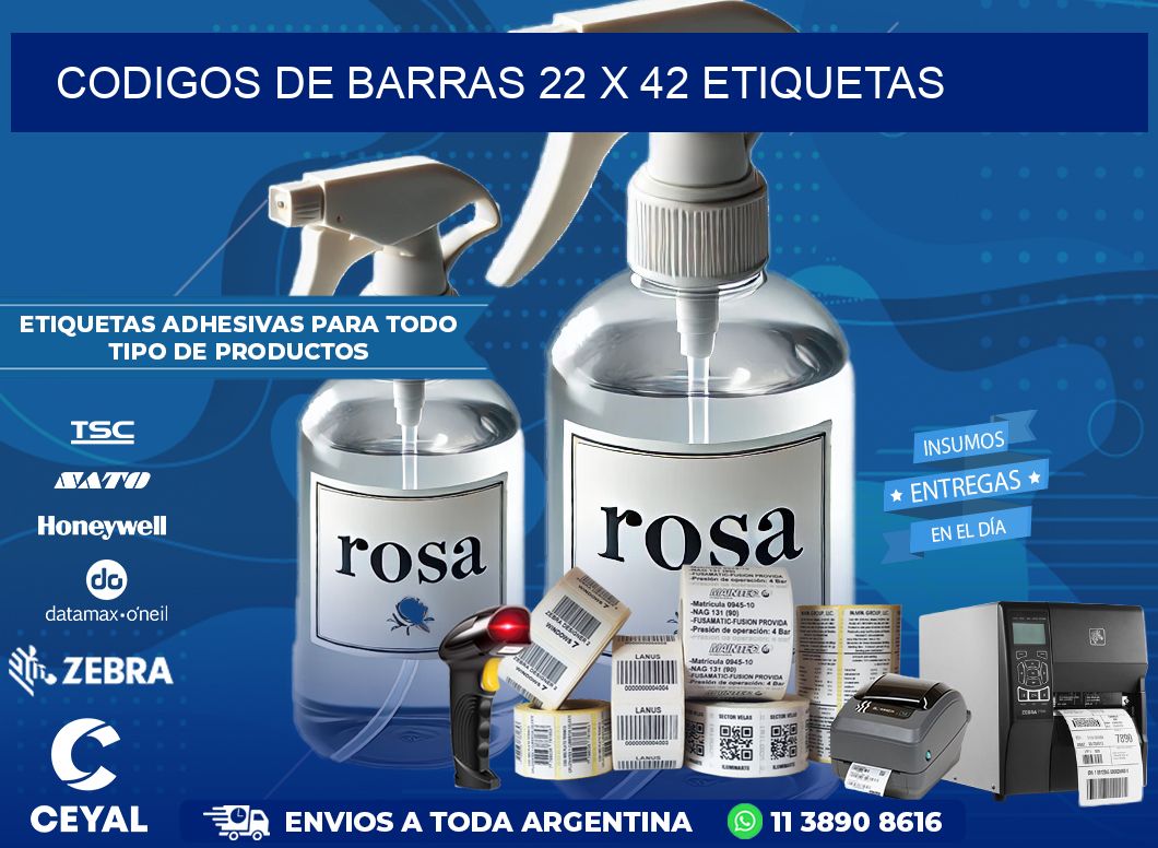 codigos de barras 22 x 42 etiquetas
