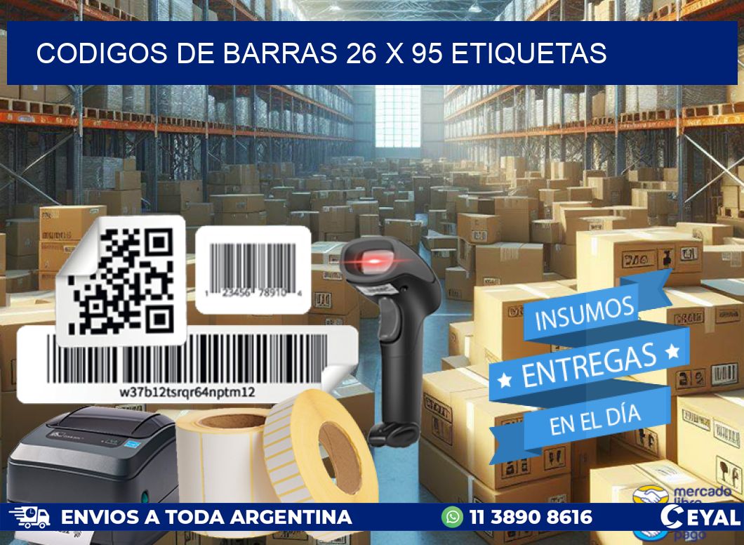 codigos de barras 26 x 95 etiquetas