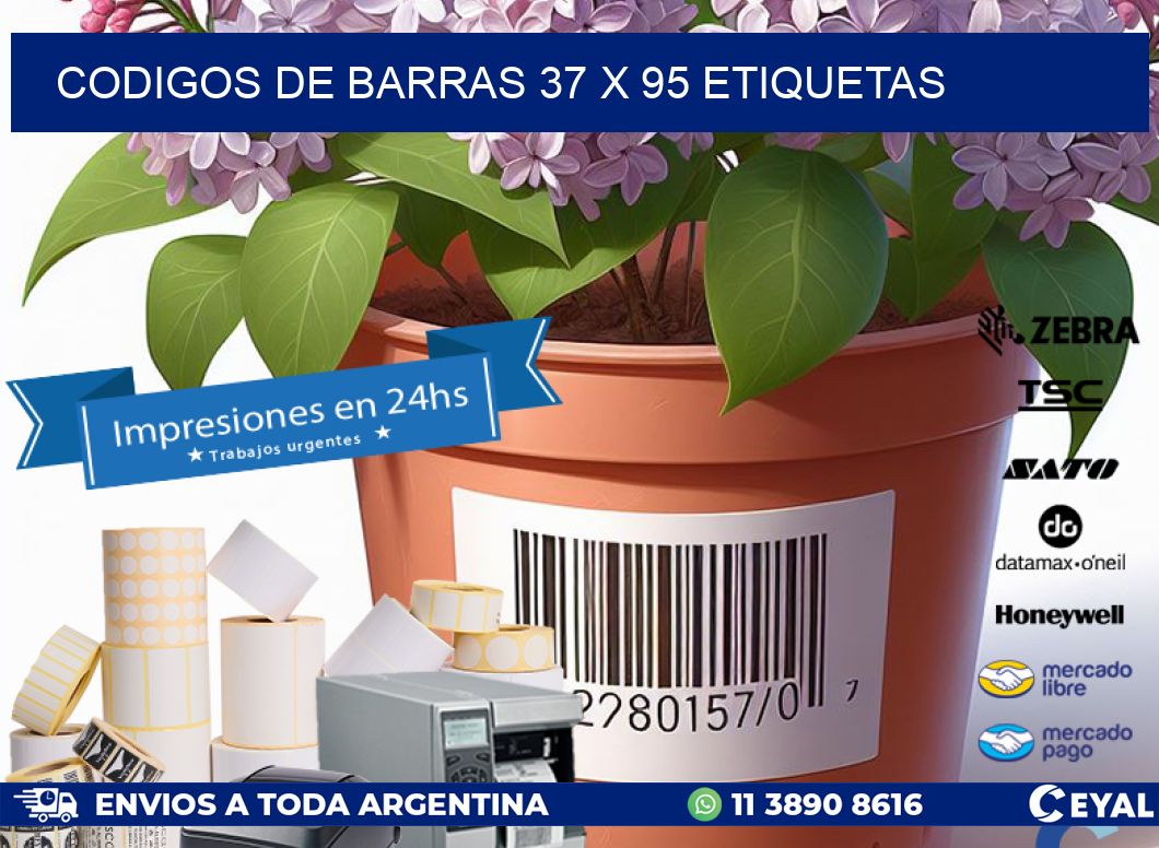 codigos de barras 37 x 95 etiquetas