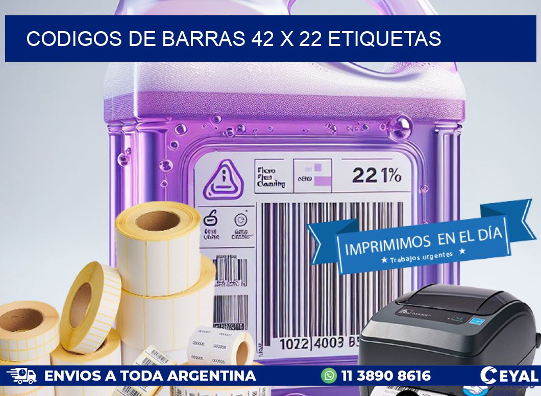 codigos de barras 42 x 22 etiquetas