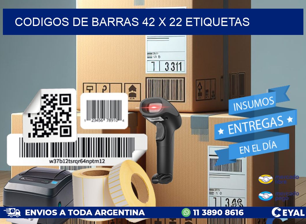 codigos de barras 42 x 22 etiquetas