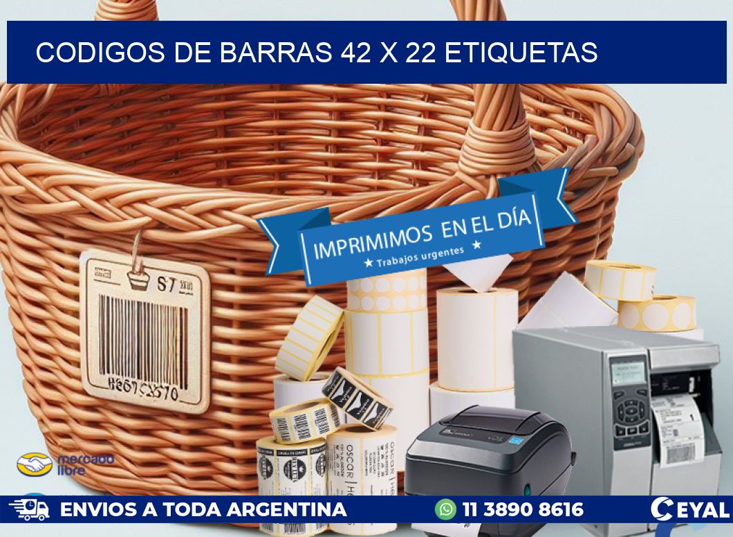 codigos de barras 42 x 22 etiquetas