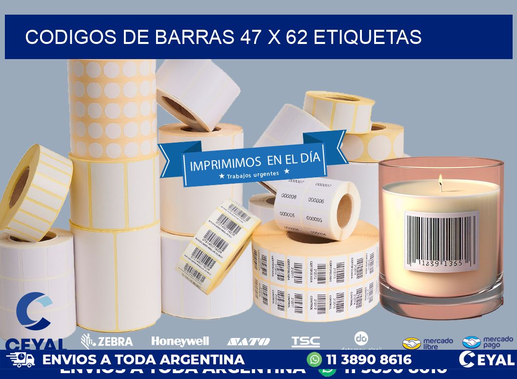 codigos de barras 47 x 62 etiquetas