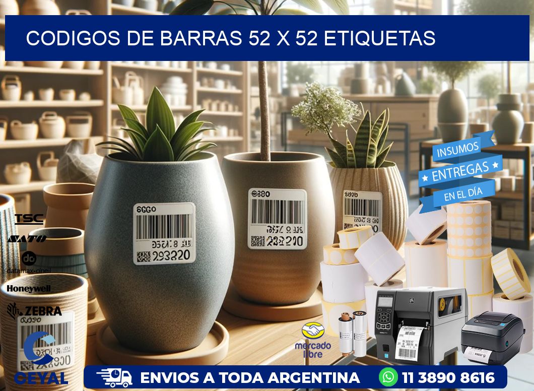 codigos de barras 52 x 52 etiquetas