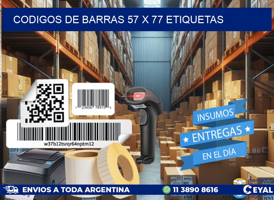 codigos de barras 57 x 77 etiquetas