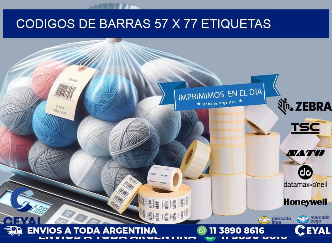 codigos de barras 57 x 77 etiquetas