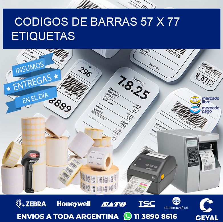 codigos de barras 57 x 77 etiquetas