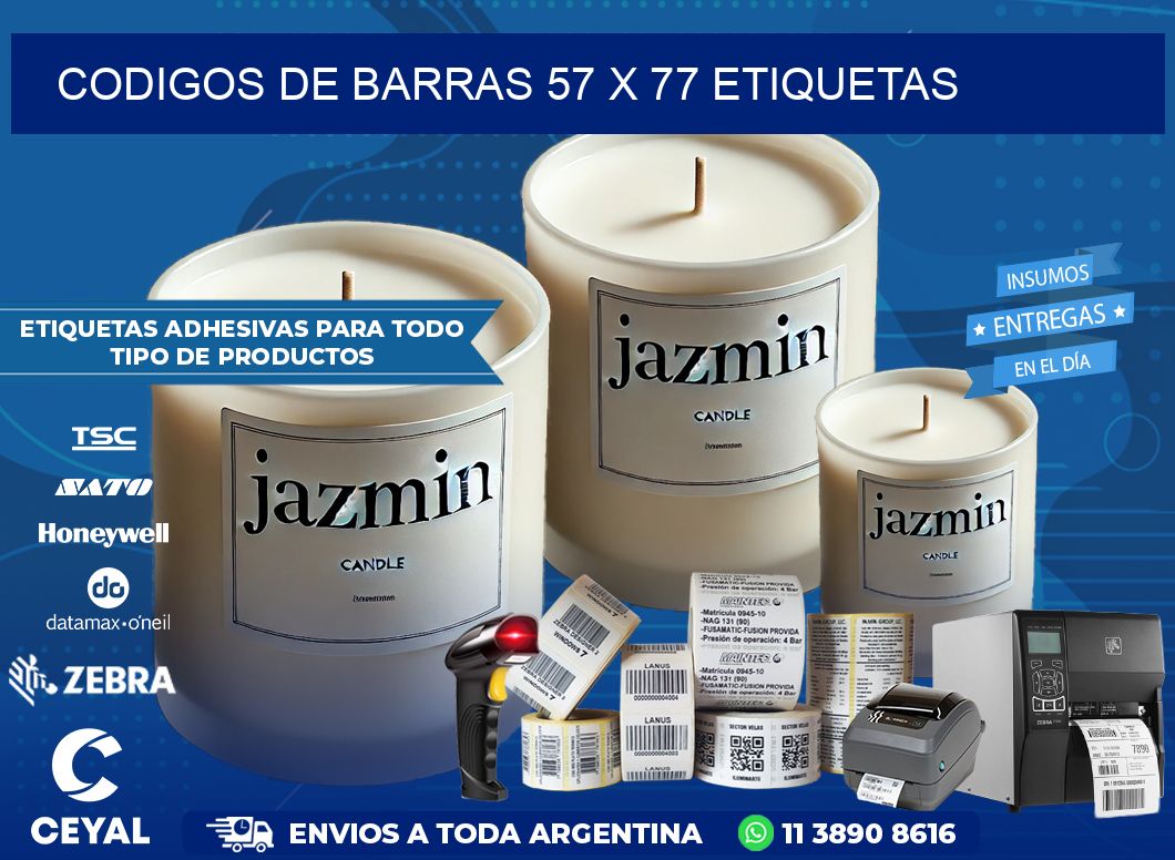codigos de barras 57 x 77 etiquetas
