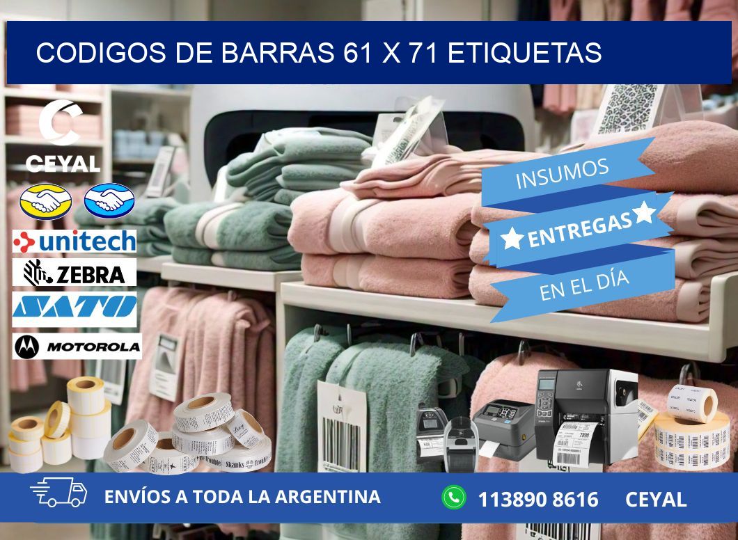 codigos de barras 61 x 71 etiquetas