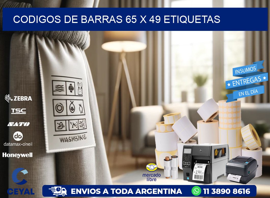 codigos de barras 65 x 49 etiquetas