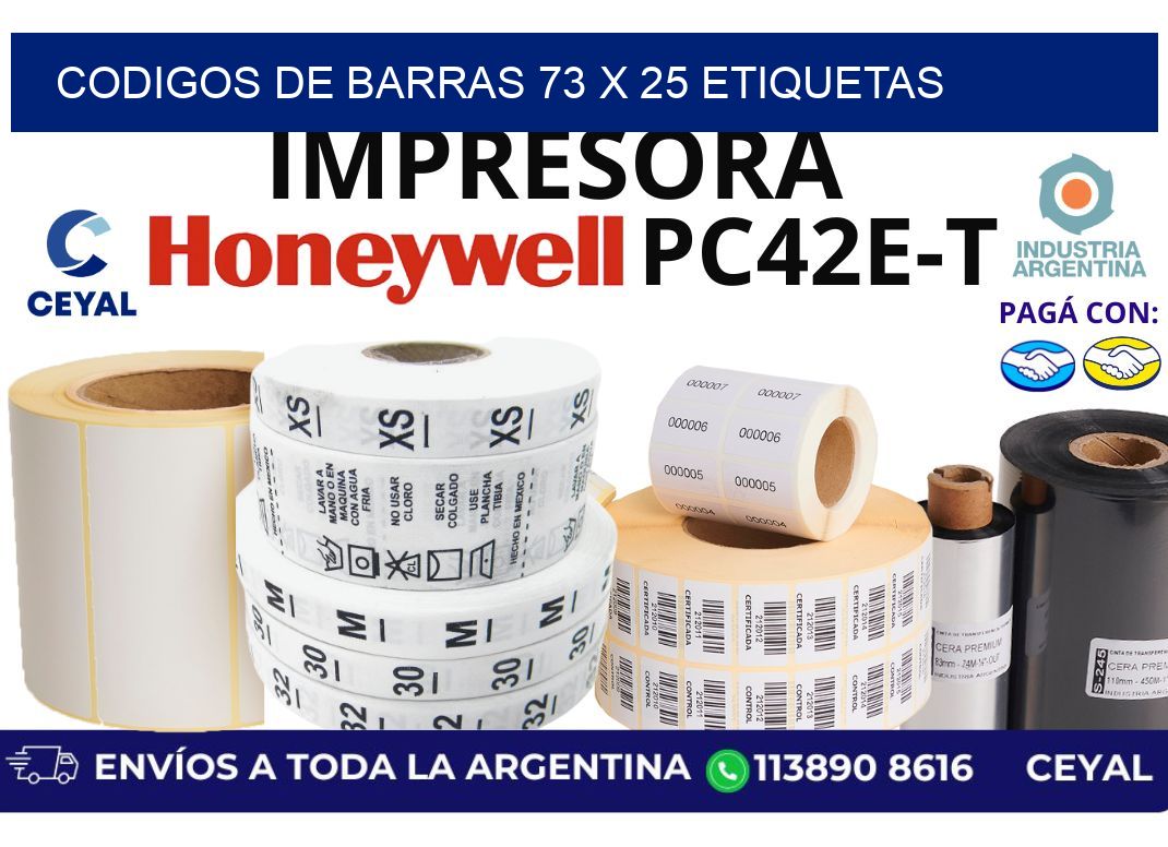 codigos de barras 73 x 25 etiquetas