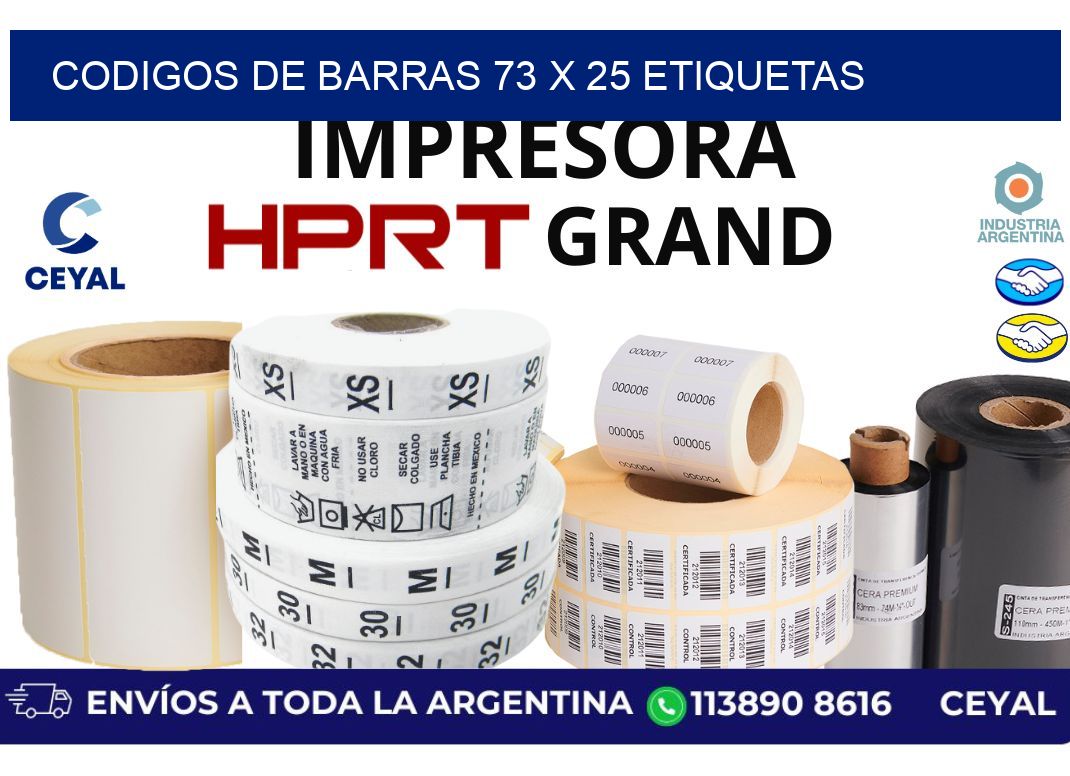 codigos de barras 73 x 25 etiquetas