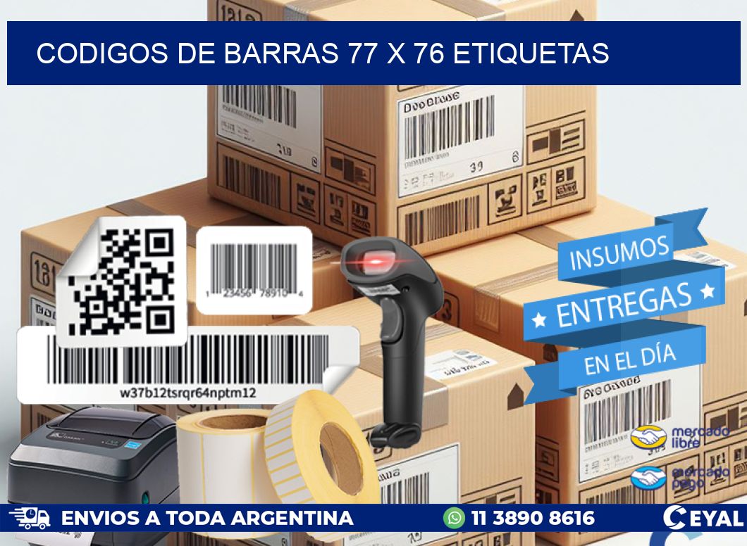 codigos de barras 77 x 76 etiquetas