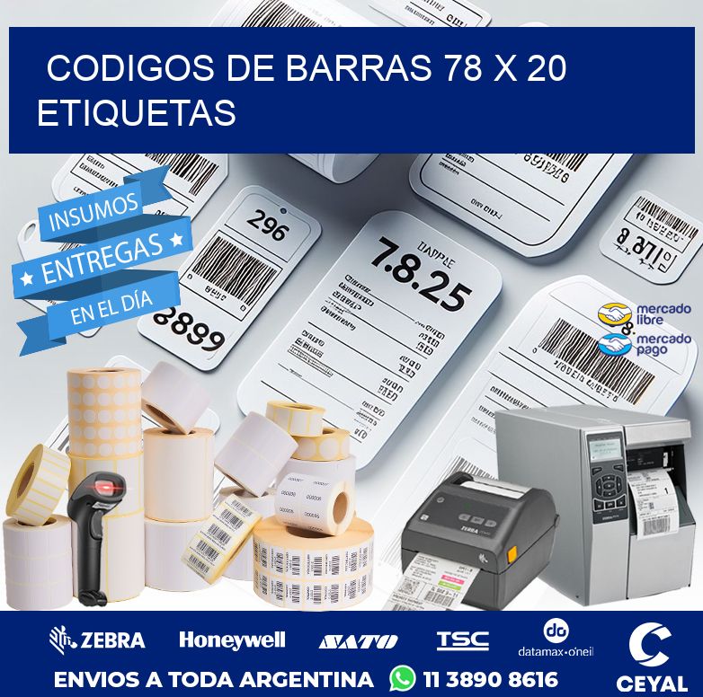 codigos de barras 78 x 20 etiquetas