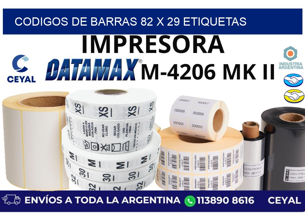 codigos de barras 82 x 29 etiquetas