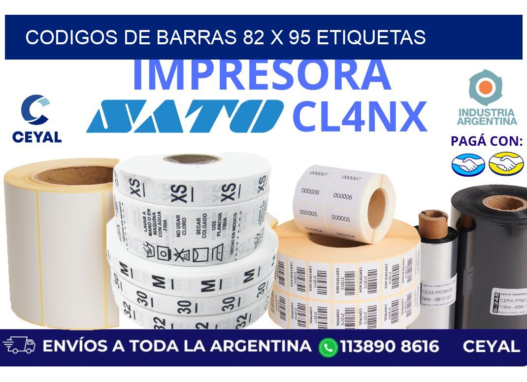 codigos de barras 82 x 95 etiquetas