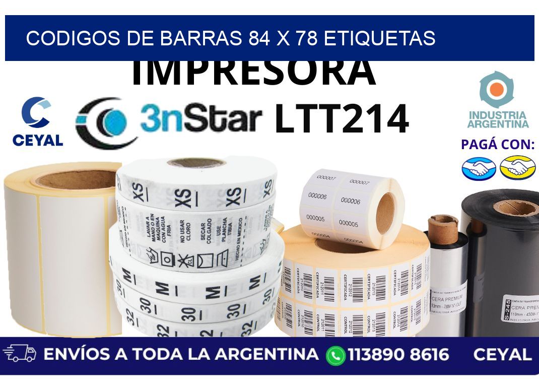 codigos de barras 84 x 78 etiquetas