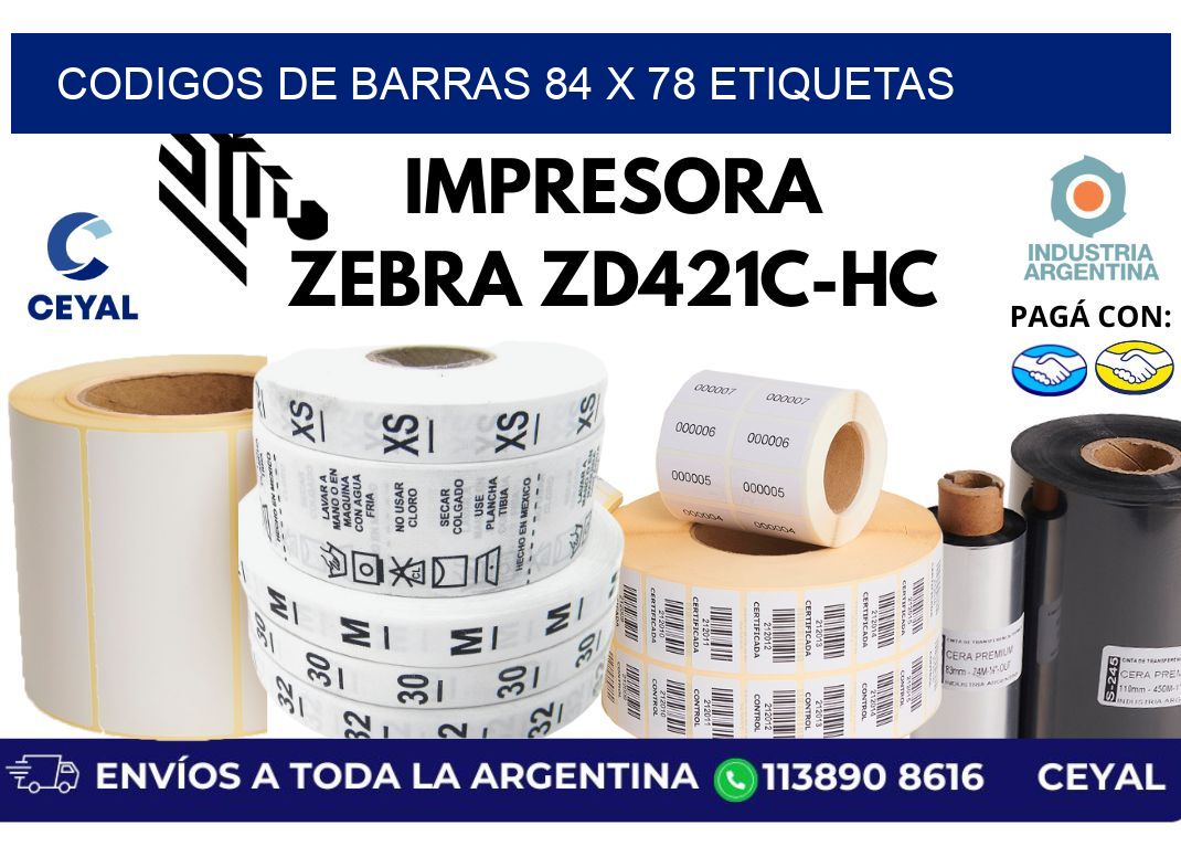 codigos de barras 84 x 78 etiquetas