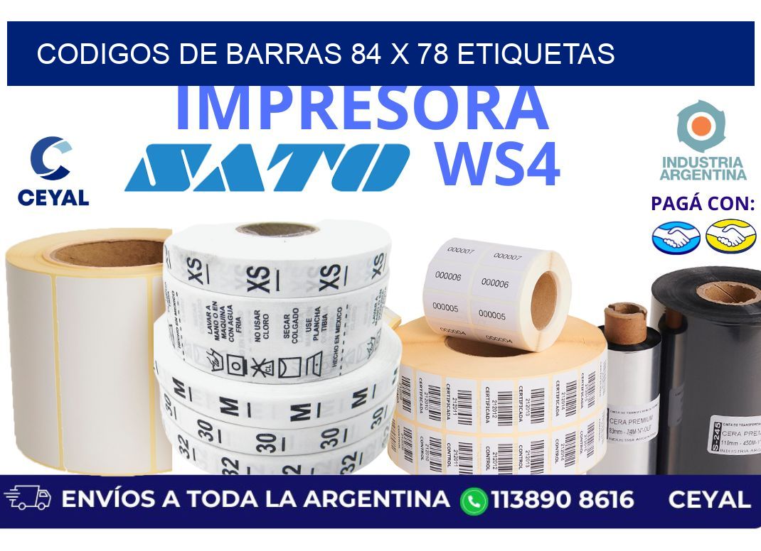codigos de barras 84 x 78 etiquetas