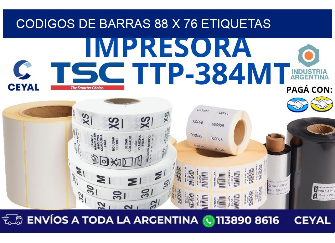 codigos de barras 88 x 76 etiquetas