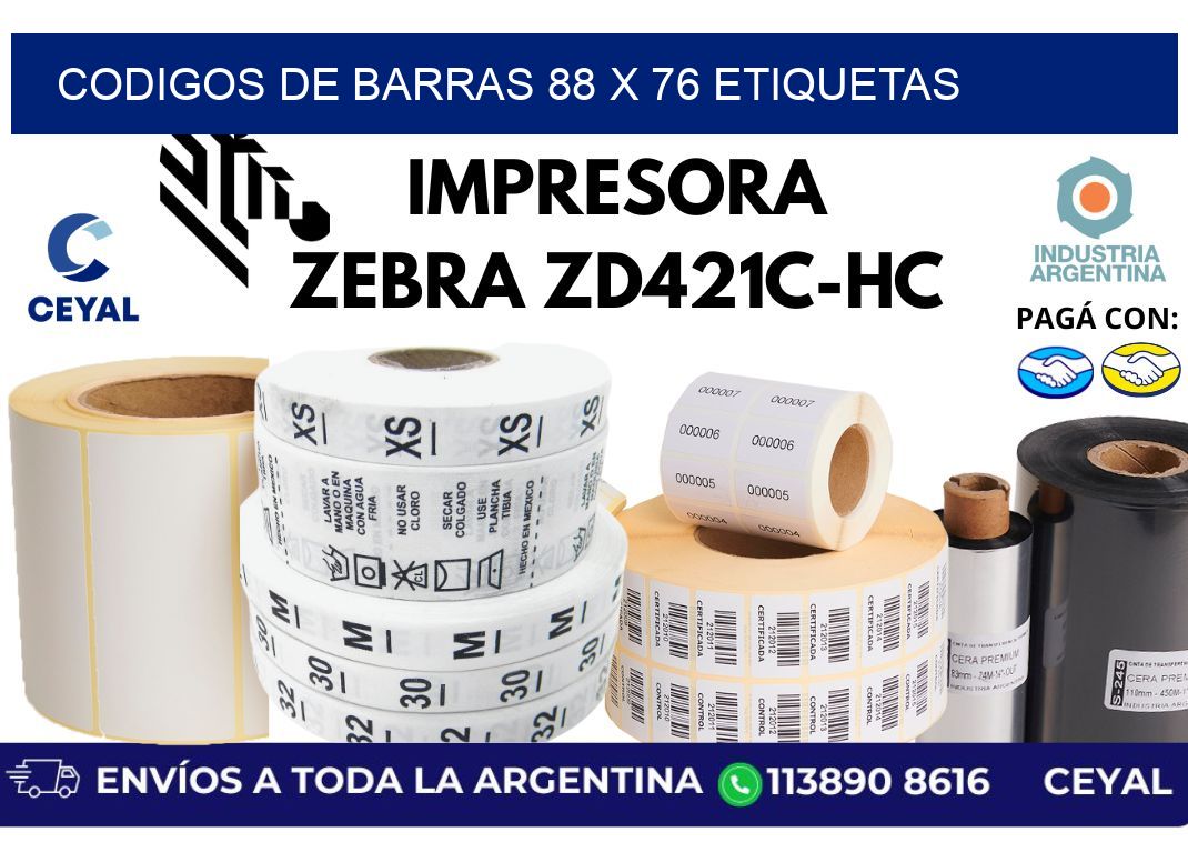 codigos de barras 88 x 76 etiquetas