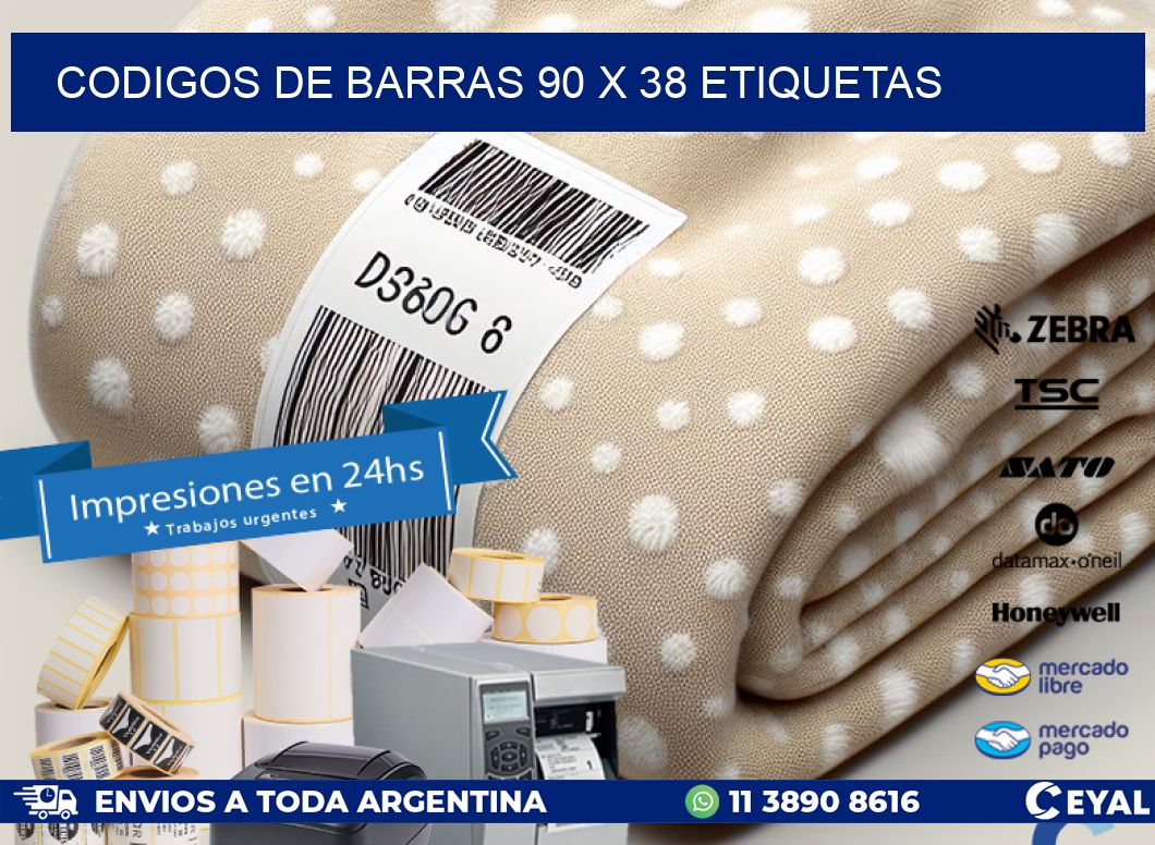 codigos de barras 90 x 38 etiquetas