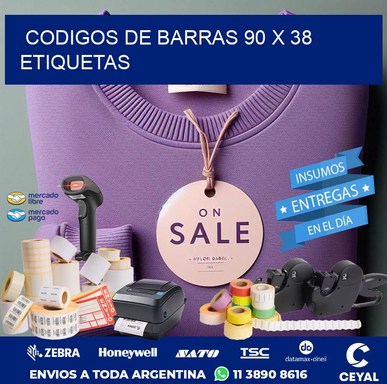 codigos de barras 90 x 38 etiquetas