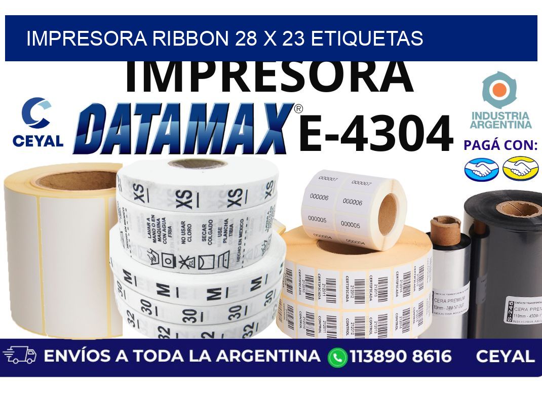 impresora ribbon 28 x 23 etiquetas