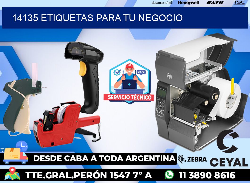 14135 etiquetas para tu negocio