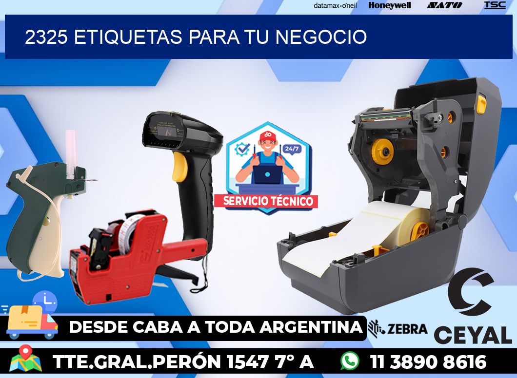 2325 etiquetas para tu negocio