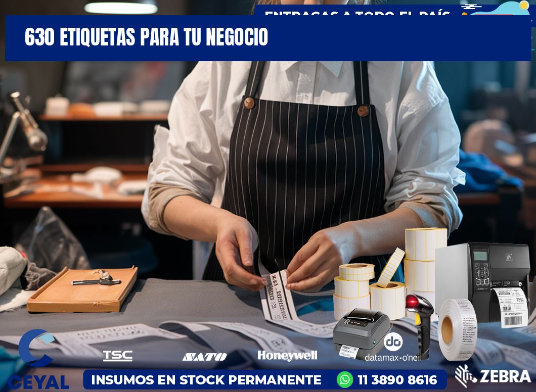 630 etiquetas para tu negocio