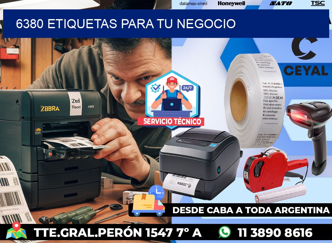 6380 etiquetas para tu negocio