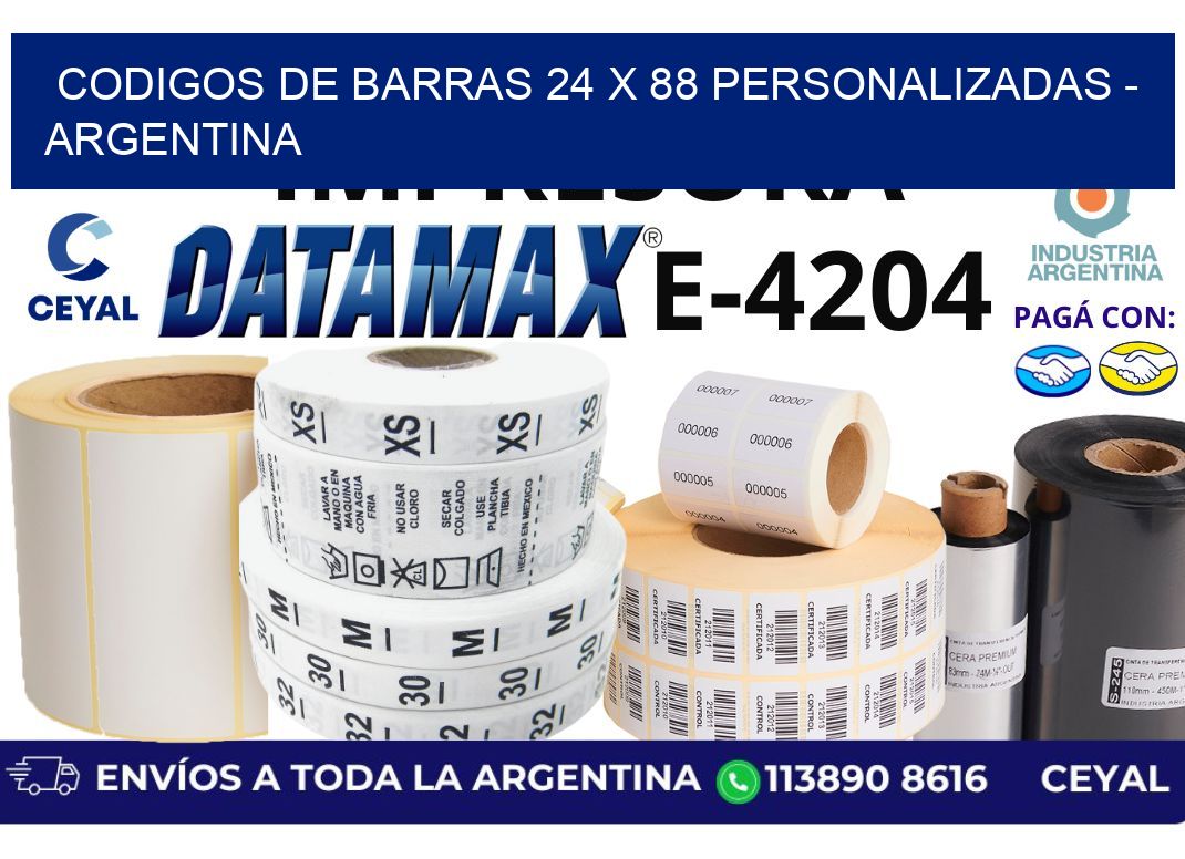 codigos de barras 24 x 88 personalizadas – Argentina