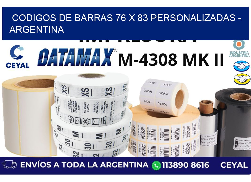 codigos de barras 76 x 83 personalizadas – Argentina