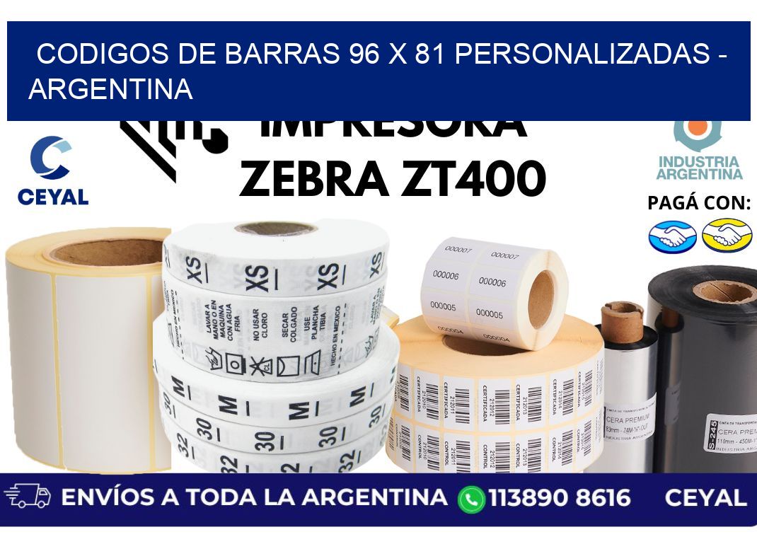 codigos de barras 96 x 81 personalizadas – Argentina