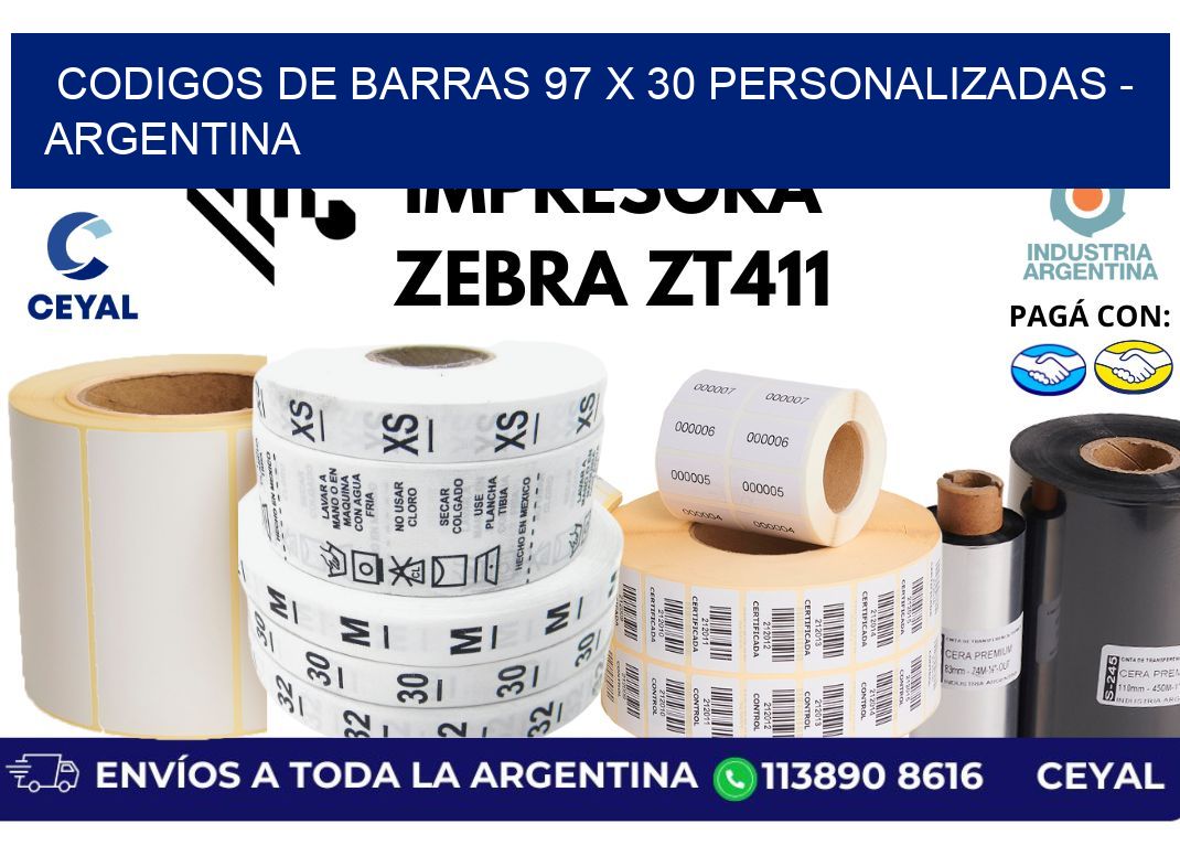 codigos de barras 97 x 30 personalizadas – Argentina