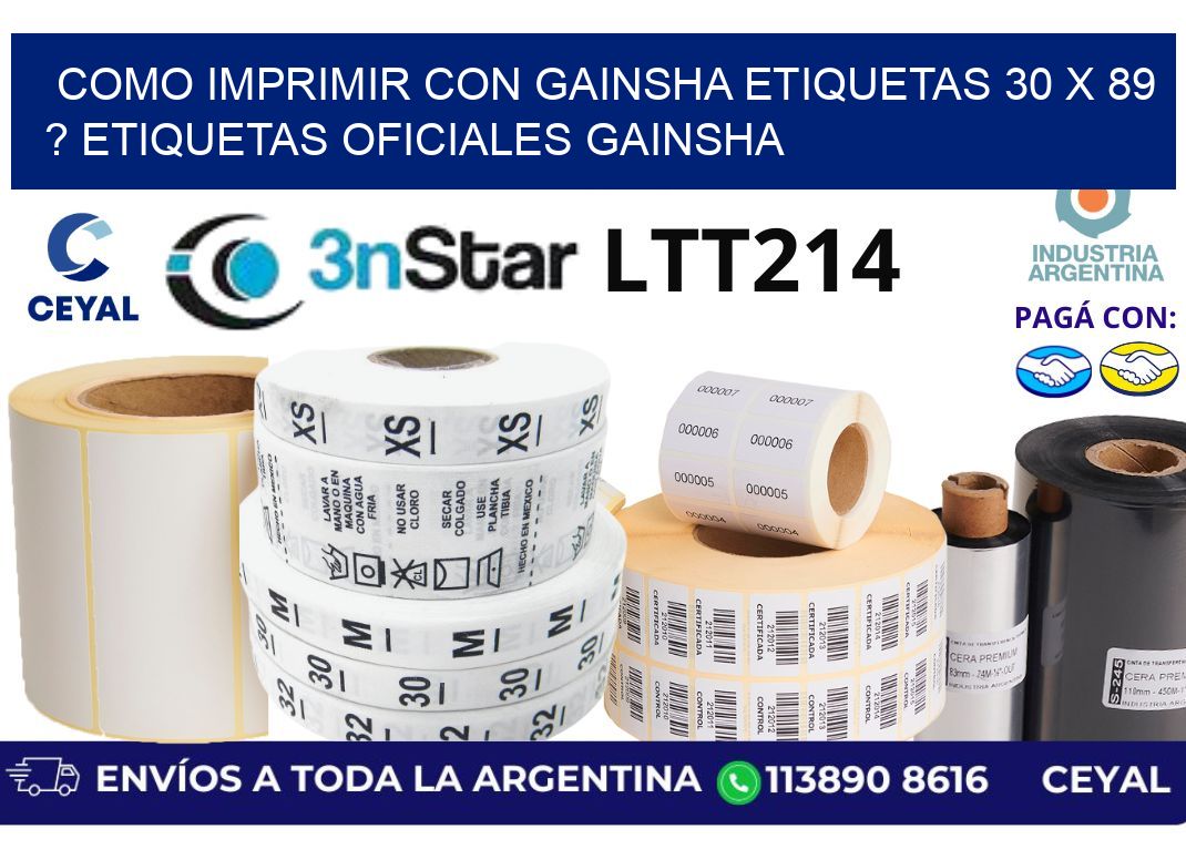 como imprimir con gainsha etiquetas 30 x 89 ? etiquetas oficiales gainsha