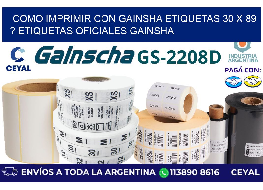 como imprimir con gainsha etiquetas 30 x 89 ? etiquetas oficiales gainsha