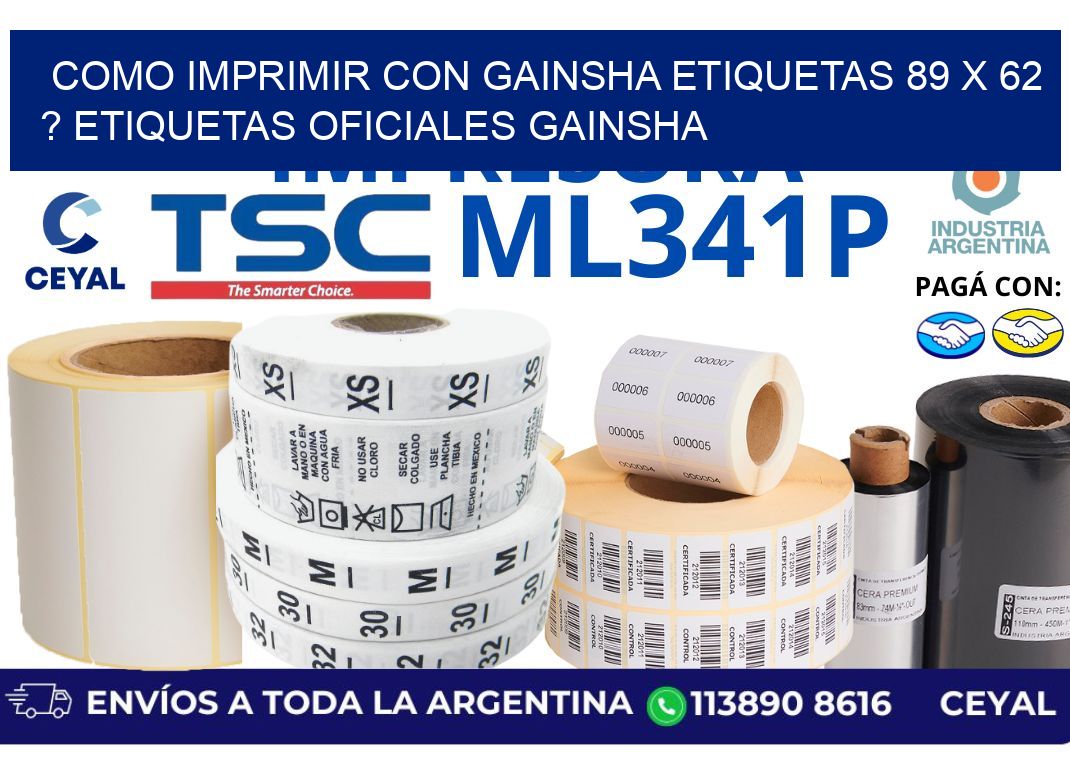 como imprimir con gainsha etiquetas 89 x 62 ? etiquetas oficiales gainsha
