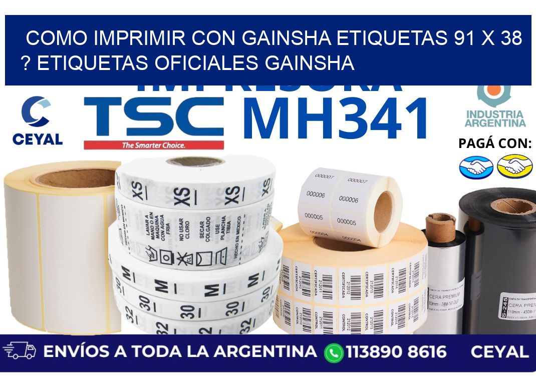 como imprimir con gainsha etiquetas 91 x 38 ? etiquetas oficiales gainsha