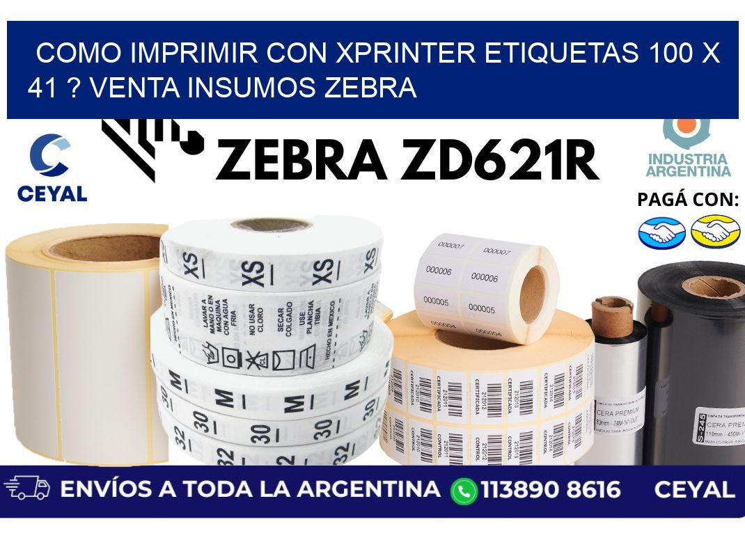 como imprimir con xprinter etiquetas 100 x 41 ? venta insumos zebra