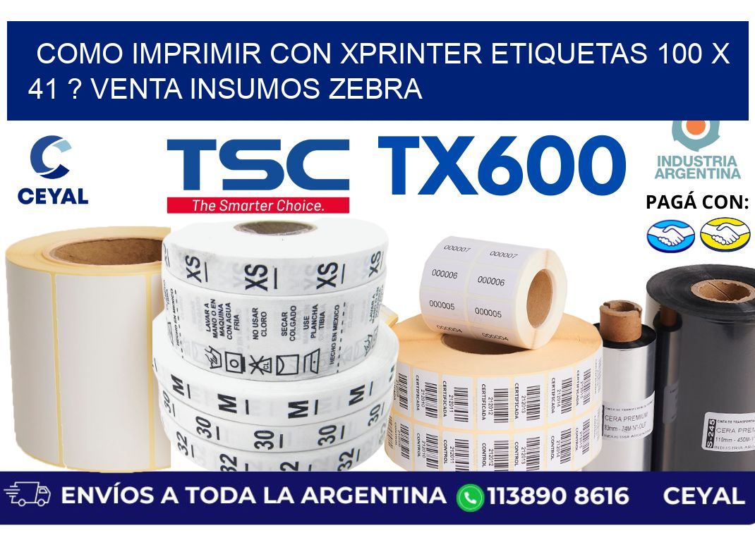 como imprimir con xprinter etiquetas 100 x 41 ? venta insumos zebra
