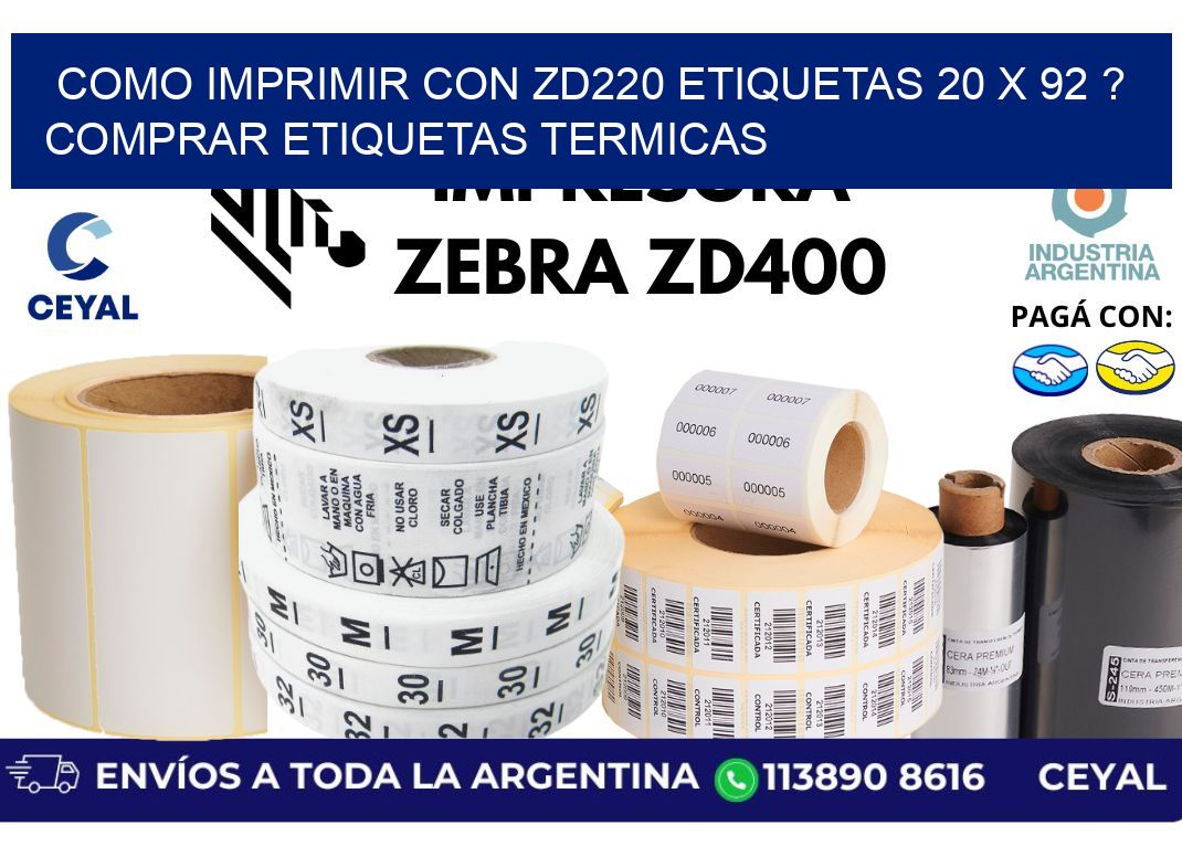 como imprimir con zd220 etiquetas 20 x 92 ? Comprar Etiquetas termicas