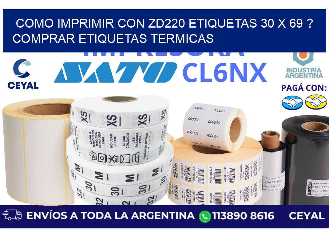 como imprimir con zd220 etiquetas 30 x 69 ? Comprar Etiquetas termicas