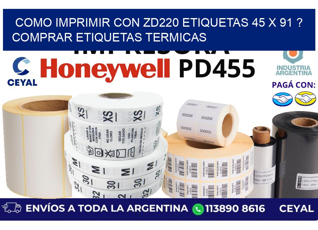 como imprimir con zd220 etiquetas 45 x 91 ? Comprar Etiquetas termicas