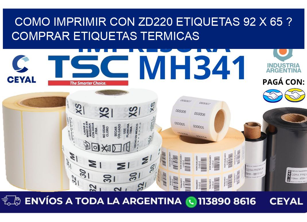 como imprimir con zd220 etiquetas 92 x 65 ? Comprar Etiquetas termicas