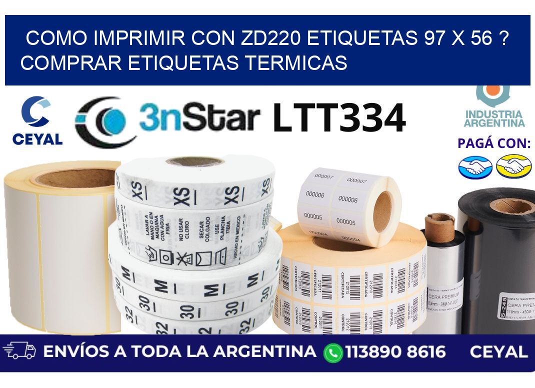 como imprimir con zd220 etiquetas 97 x 56 ? Comprar Etiquetas termicas