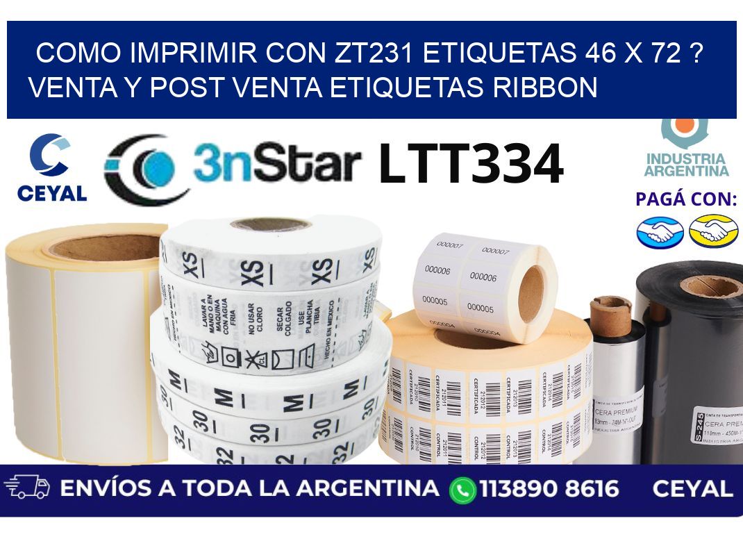 como imprimir con zt231 etiquetas 46 x 72 ? Venta y post venta etiquetas ribbon