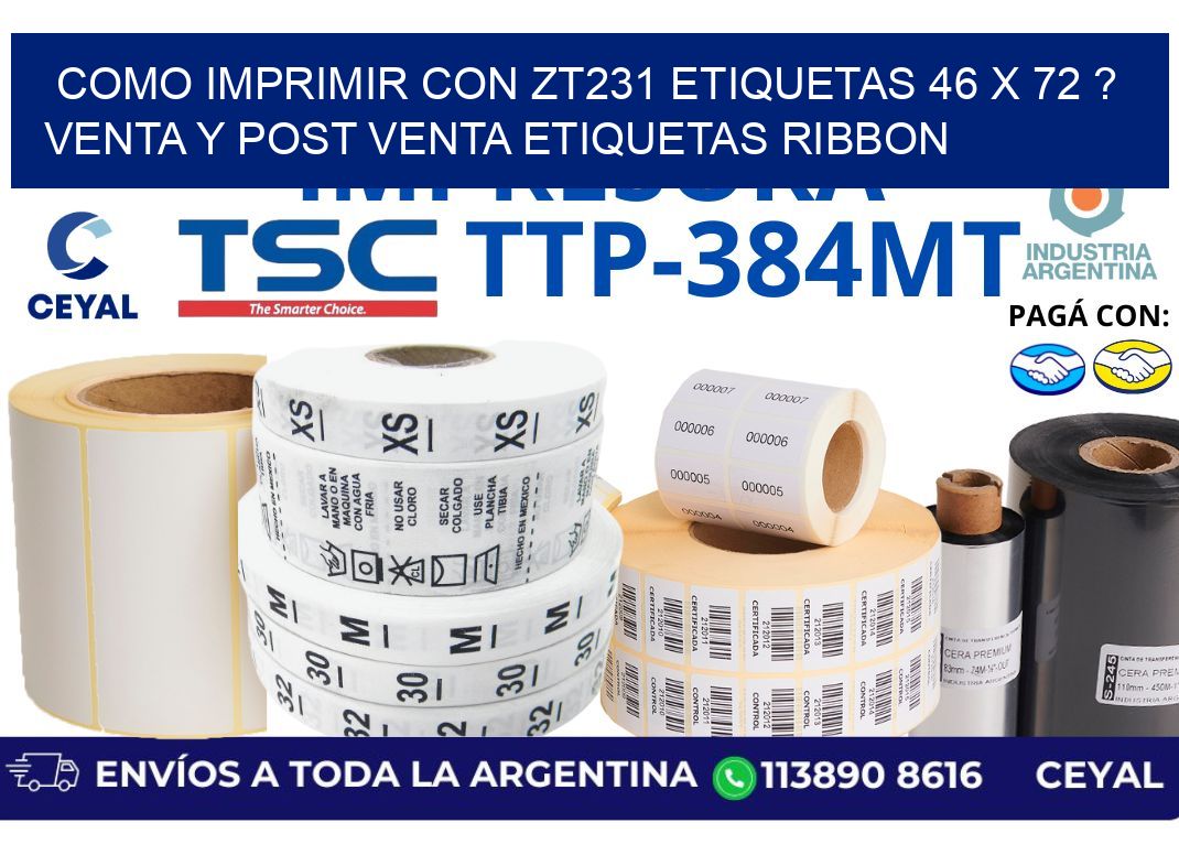 como imprimir con zt231 etiquetas 46 x 72 ? Venta y post venta etiquetas ribbon