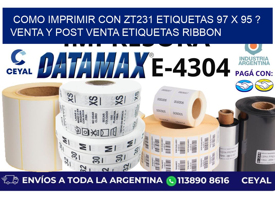 como imprimir con zt231 etiquetas 97 x 95 ? Venta y post venta etiquetas ribbon